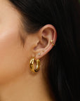Ania Haie Gold Chubby Large Huggie Hoop Earrings