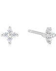 Ania Haie Silver Four-Petal Stud Earrings