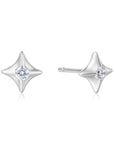 Ania Haie Silver Sparkling Star Stud Earrings