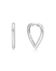 Ania Haie Silver Medium Heart Hoop Earrings
