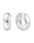 Ania Haie Silver Chubby Medium Huggie Hoop Earrings