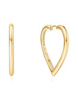 Ania Haie Gold Large Heart Hoop Earrings