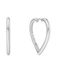Ania Haie Silver Large Heart Hoop Earrings