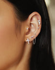 Ania Haie Silver Eight-Pointed Star Stud Earrings