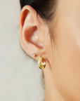Ania Haie Gold Small Chubby Sparkling Huggie Hoop Earrings