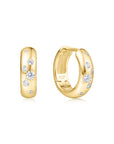 Ania Haie Gold Small Chubby Sparkling Huggie Hoop Earrings