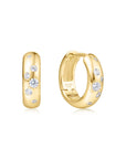 Ania Haie Gold Small Chubby Sparkling Huggie Hoop Earrings