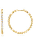 Ania Haie Gold Large Claw Sphere Beaded Hoop Earrings