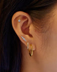 Ania Haie Gold Sparkle Round Barbell Single Earring