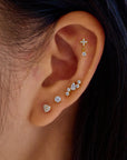 Ania Haie Gold Constellation Barbell Single Earring