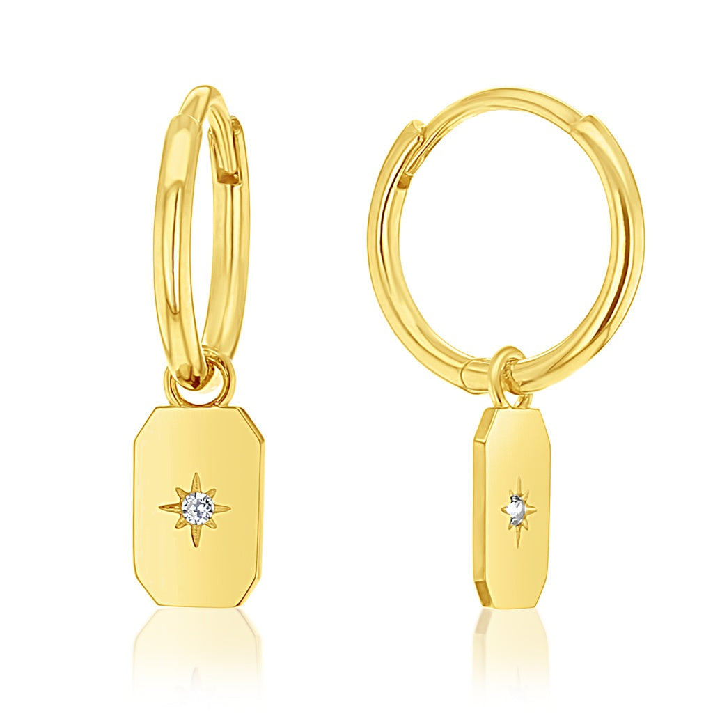 CELESTIAL HUGGIE EARRINGS - 9CT GOLD