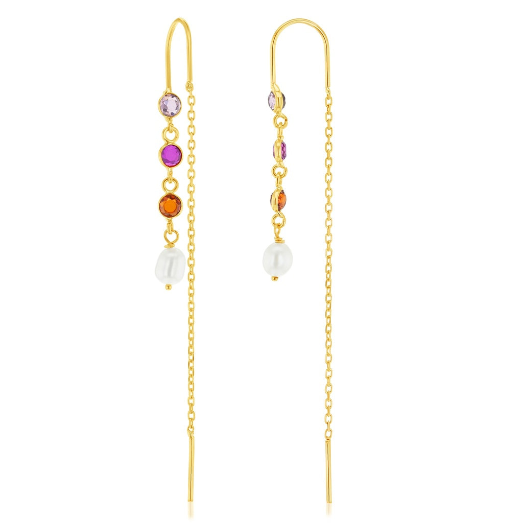 ALICIA THREAD EARRINGS - 9CT GOLD