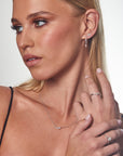 9CT DENALI DIAMOND HUGGIE EARRINGS