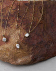 1CT BEZEL OVAL DIAMOND PENDANT - SOLID GOLD