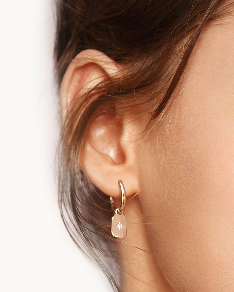 CELESTIAL HUGGIE EARRINGS - 9CT GOLD
