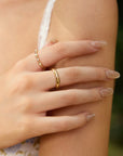 Ania Haie Gold Bezel Kyoto Opal Beaded Ring