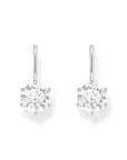THOMAS SABO Earrings with white zirconia - silver
