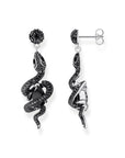 THOMAS SABO Earrings with snake pendant and zirconia