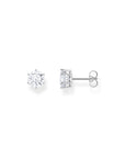 THOMAS SABO Ear studs with big, white zirconia