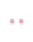 THOMAS SABO Ear studs with big, pink zirconia