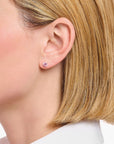 THOMAS SABO Ear studs with big, pink zirconia