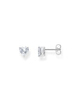 THOMAS SABO Ear studs heart-shaped with white zirconia