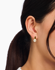 THOMAS SABO Ear Studs with Freshwater Pearl Drop in Gold