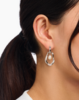 THOMAS SABO Hoop Earrings with Freshwater Pearls In Silver
