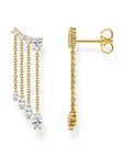 THOMAS SABO Waterfall Earrings with White Stones Gold