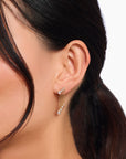 THOMAS SABO Waterfall Earrings with White Stones Gold