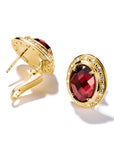 THOMAS SABO Clip Earrings with Red Stones