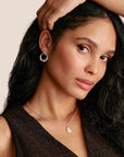 THOMAS SABO Half-Hoop Earrings with Turquoise, White & Red Stones