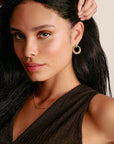 THOMAS SABO Half-Hoop Earrings with Green, White & Red Stones