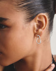 Earrings Together with zirconia