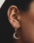 Earrings moon and star with zirconia