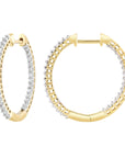 9CT KIMBERLY DIAMOND HOOP EARRINGS