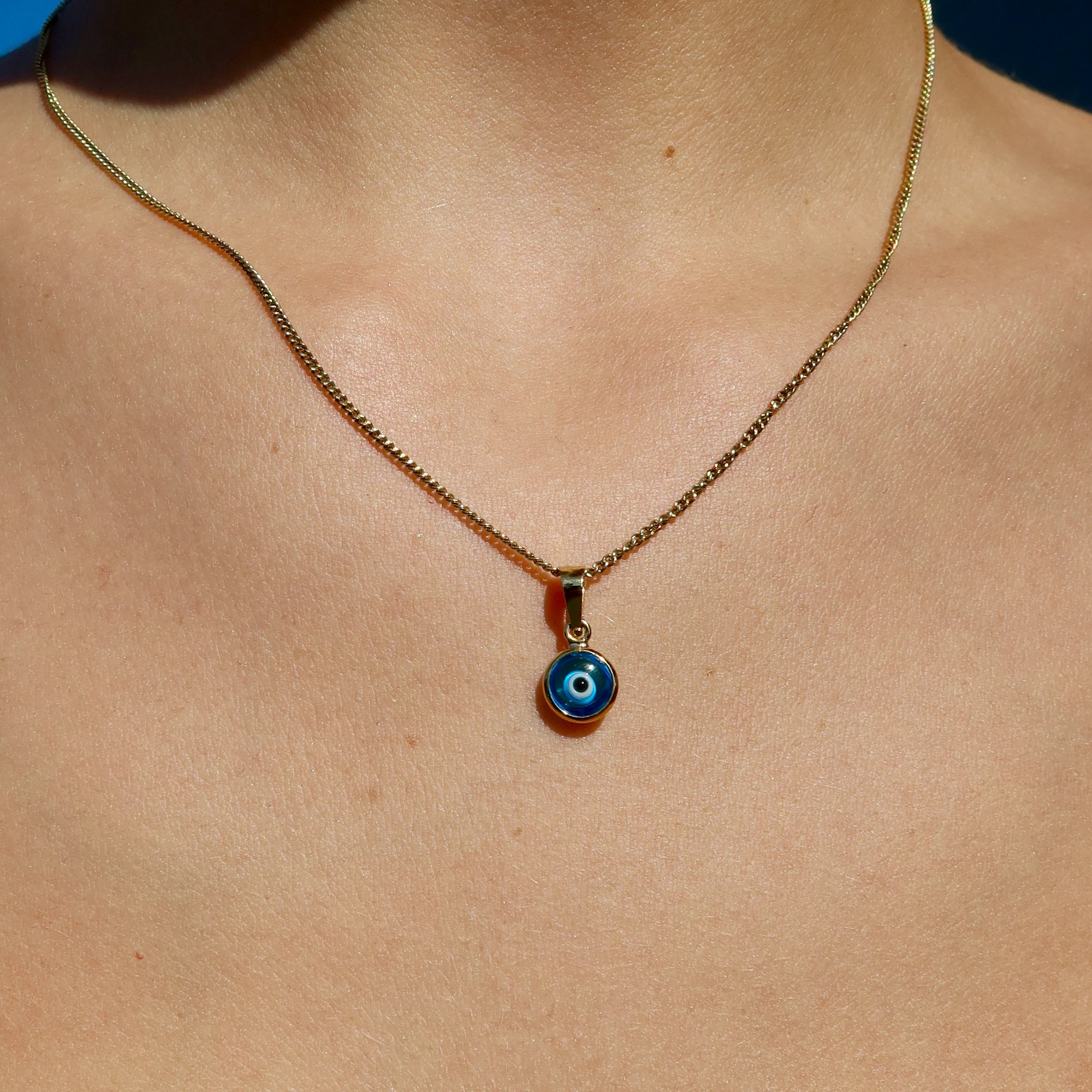 9CT GOLD EVIL EYE PENDANT
