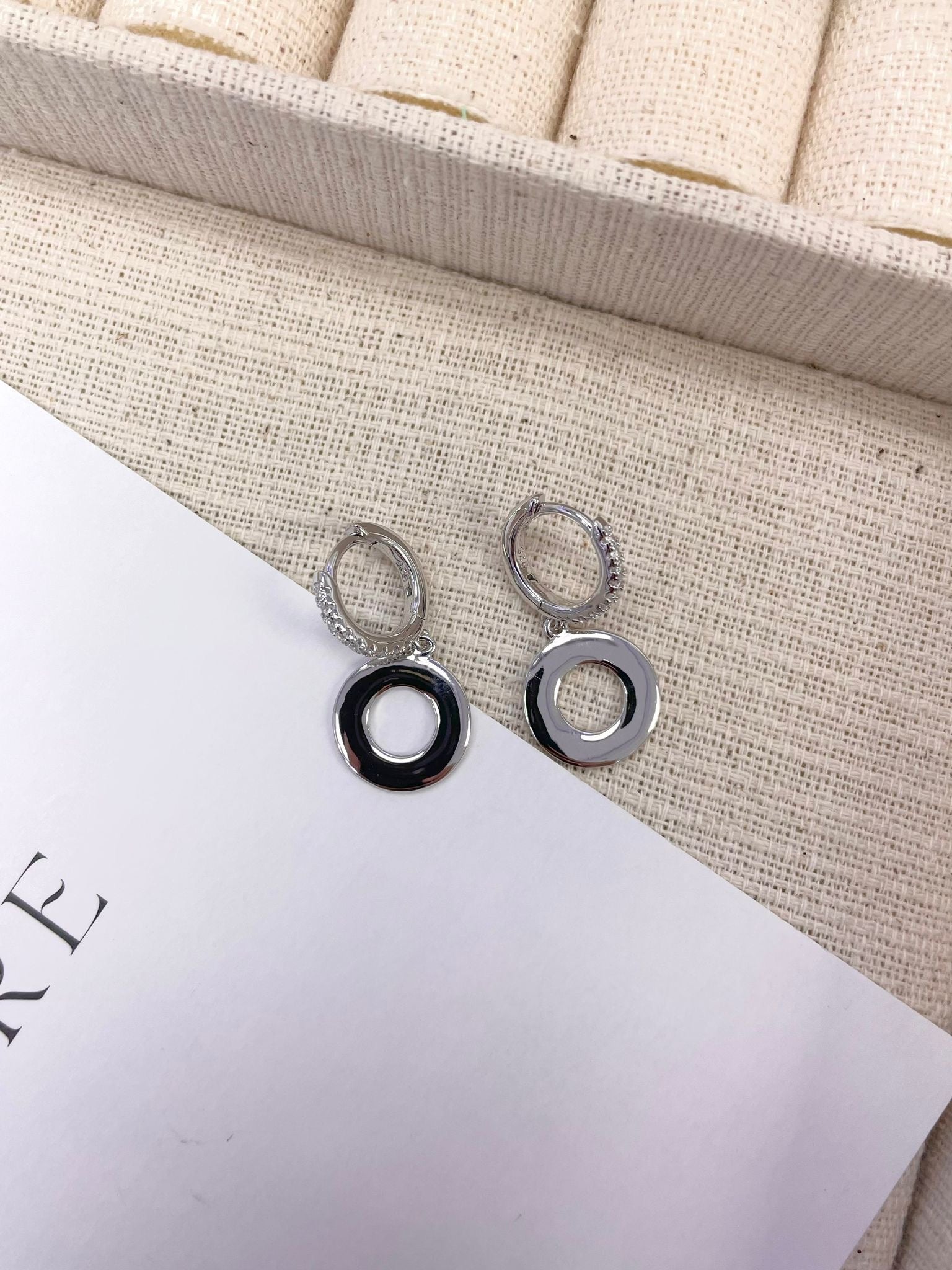 HALO HUGGIE EARRINGS - STERLING SILVER