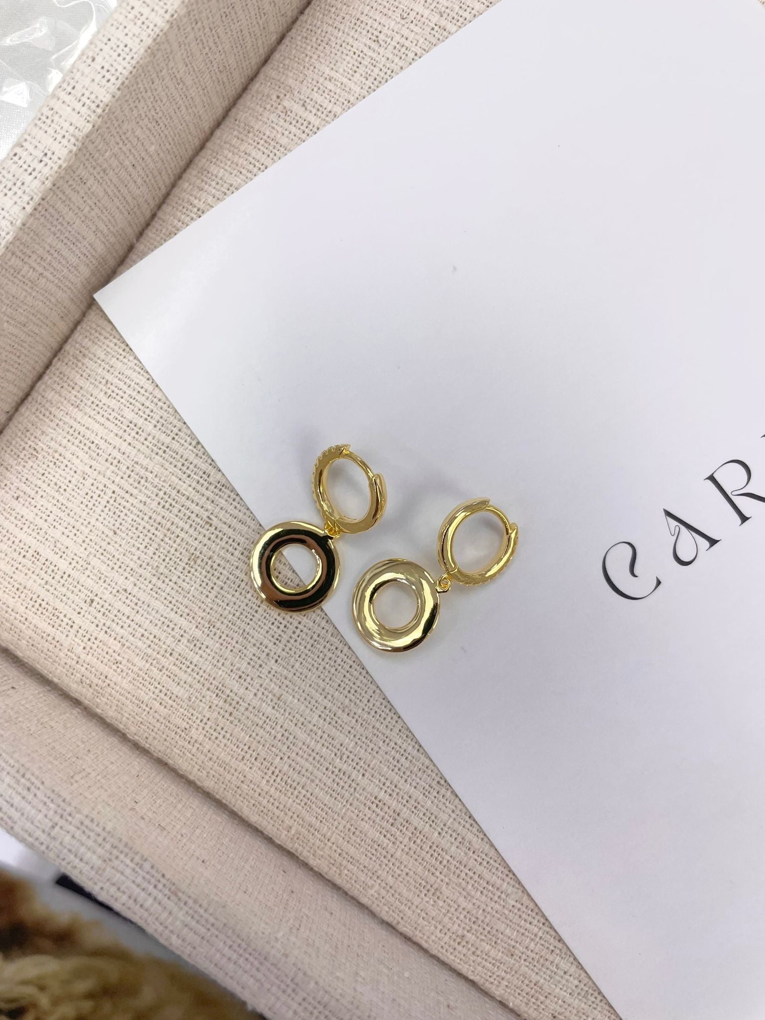 HALO HUGGIE EARRINGS - STERLING SILVER