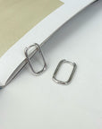 LINK UP HUGGIE EARRINGS - STERLING SILVER