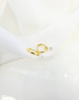 PEAR CZ HUGGIES - STERLING SILVER