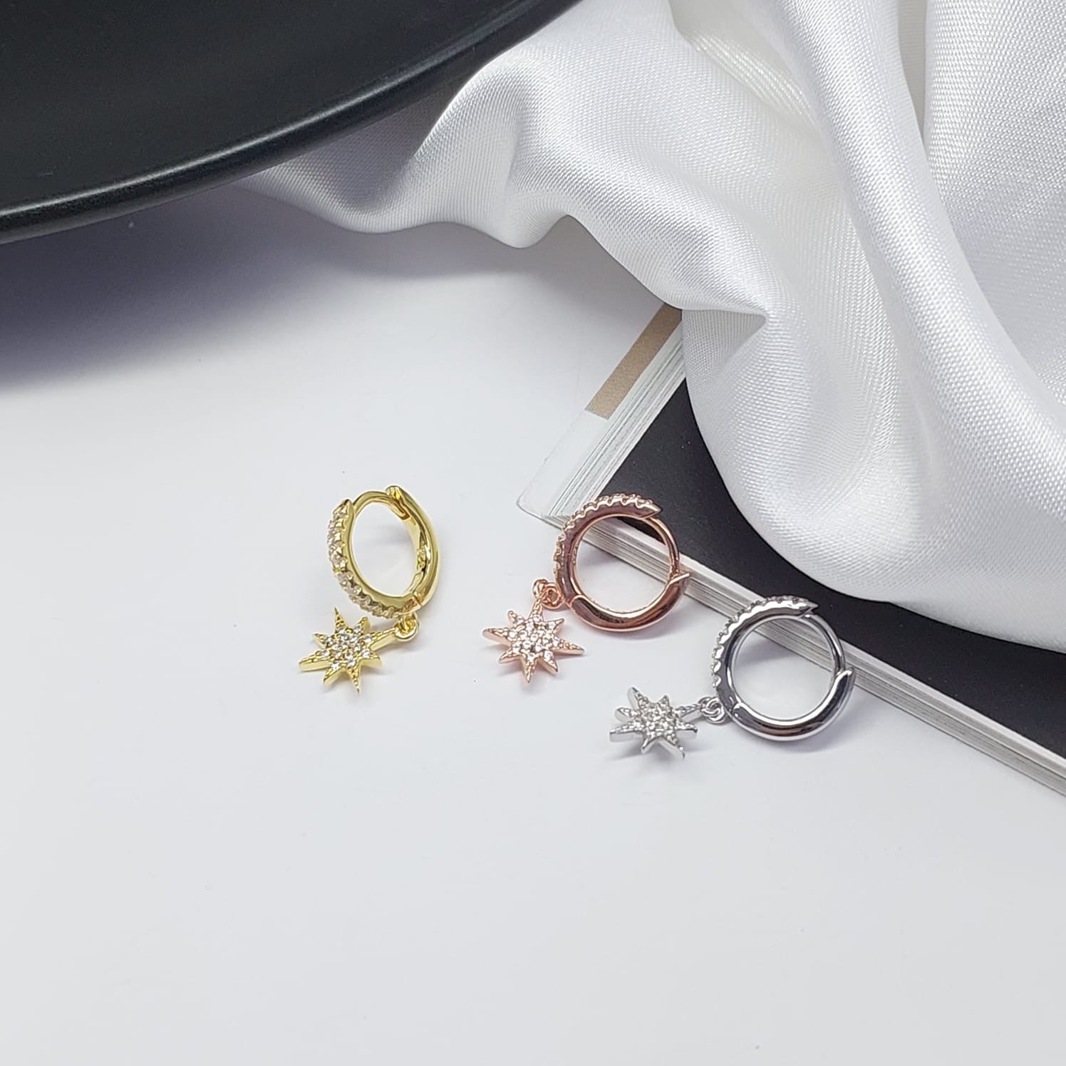 NORTH STAR EARRINGS - STERLING SILVER
