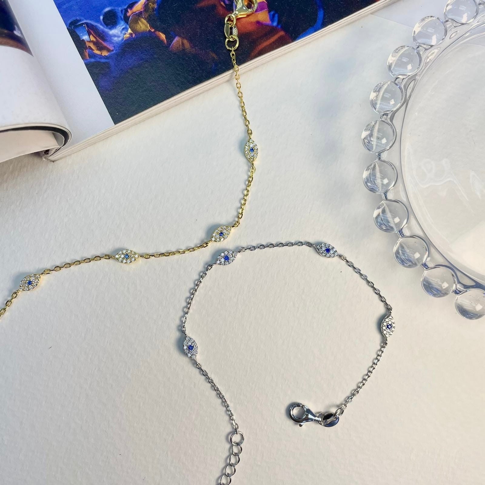 STARLIGHT EYE BRACELET - STERLING SILVER