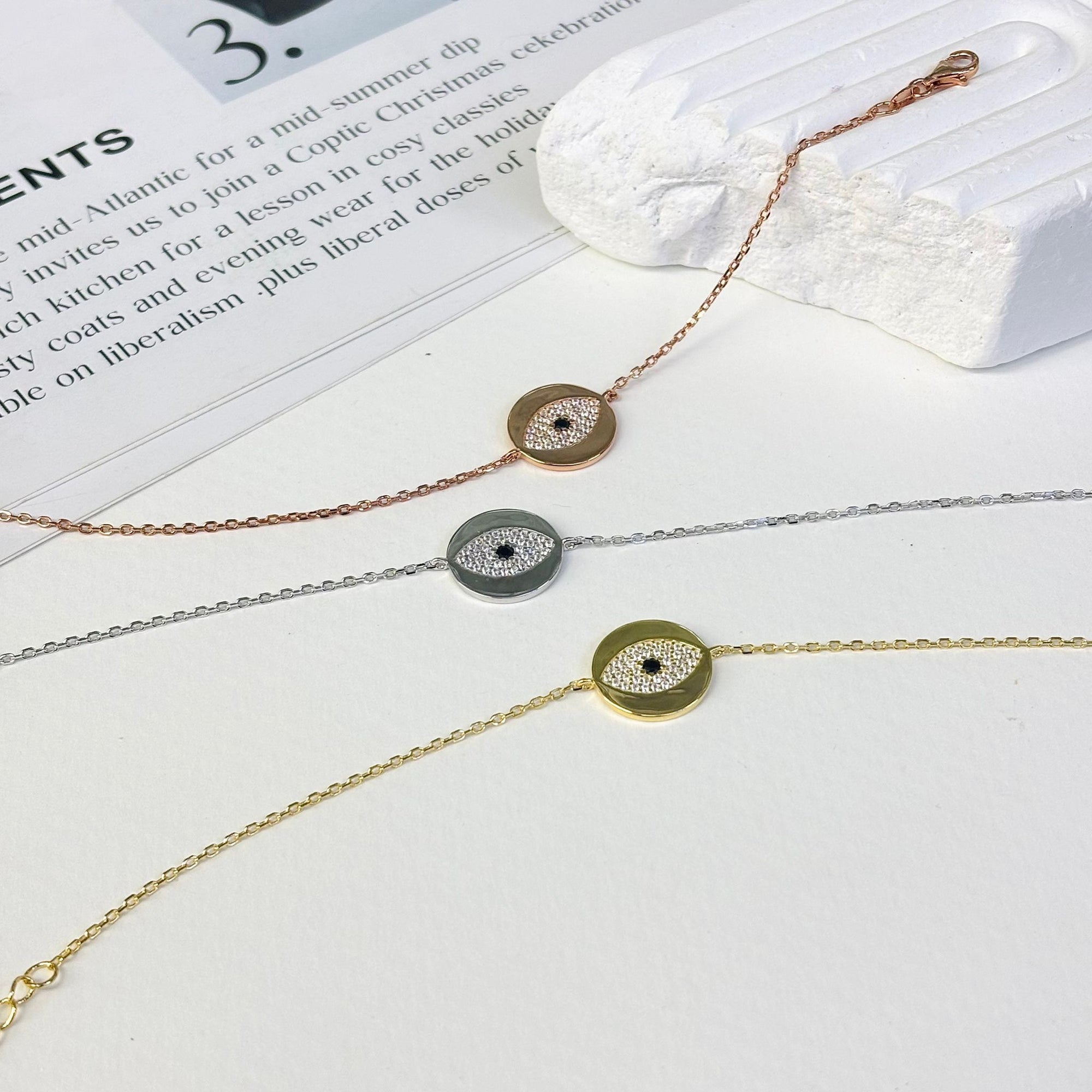 AURORA EYE BRACELET- STERLING SILVER