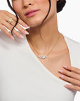 THOMAS SABO Lovely Daisy Necklace with Stones Gold
