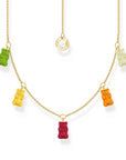 THOMAS SABO Necklace with 5 colourful goldbears