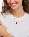 THOMAS SABO Necklace with red goldbears pendant & freshwater pearl