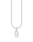 THOMAS SABO Necklace with letter pendant Q and white zirconia - silver