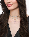 THOMAS SABO Necklace with cross pendant and zirconia