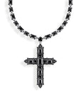 THOMAS SABO Necklace with black cross pendant and zirconia